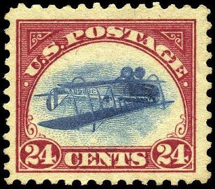 Famous stamp mistake  - Inverted 24-cents stamp