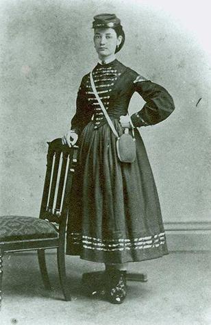 Civil War era woman in uniform