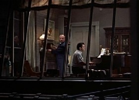 Hitchcock cameo in Rear Window