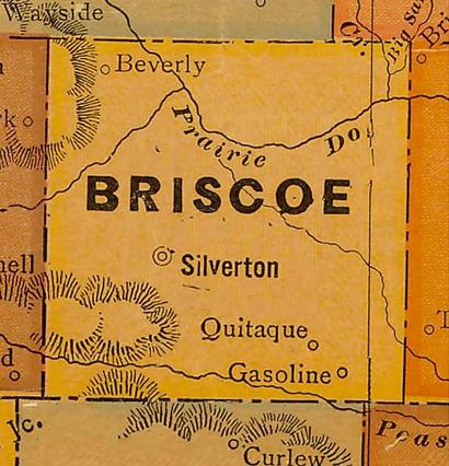 Briscoe County TX - 1920s Map