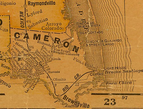 TX Cameron County 1920s Map