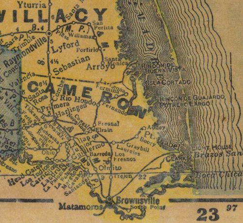 TX Cameron  County 1940s Map