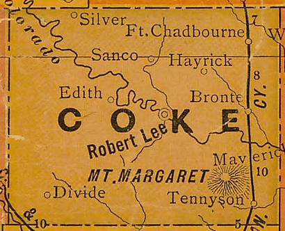 TX Coke County 1920s map