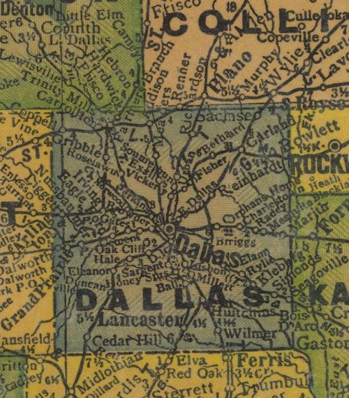 TX  Dallas County 1940s Map
