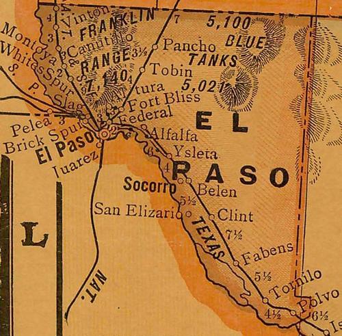 El Paso County TX 1920 Map