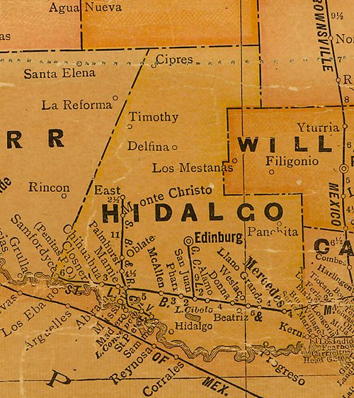 TX Hidalgo County 1920s Map