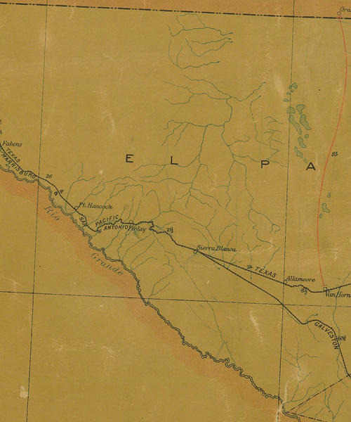 Hudspeth County TX 1907 Postal Map