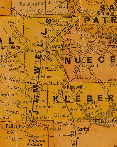 TX Jim Wells County 1920s Map