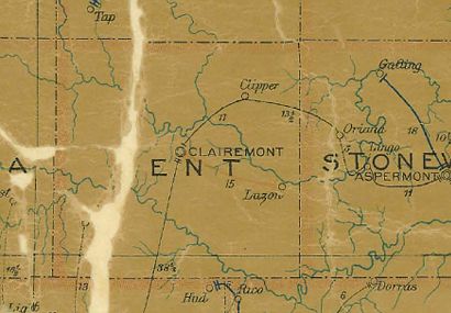 Kent County TX   1907 postal map     