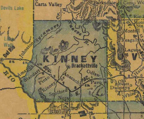TX Kinney County 1940s Map