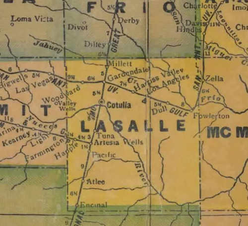 TX - La Salle  County 1940s map