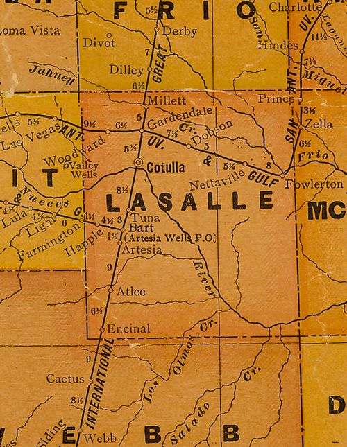 TX - La Salle  County 1920s map