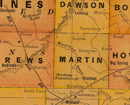 TX Martin County 1920s map