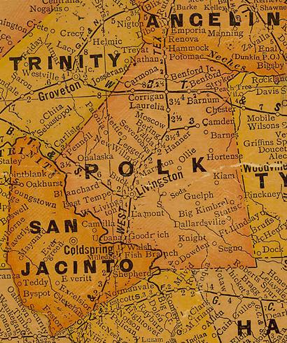 TX Polk   County 1920s Map