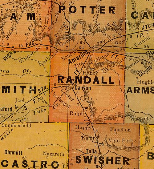 Randall  CountyTX 1920s map
