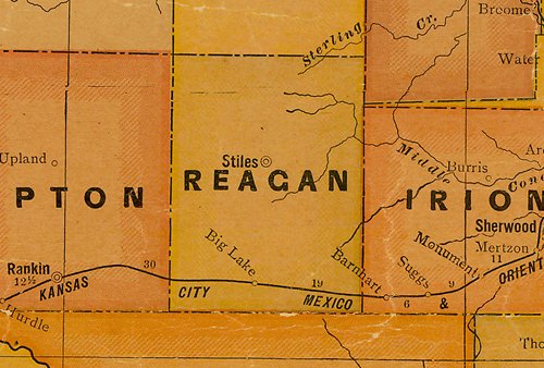 TX Reagan  County 1920s Map