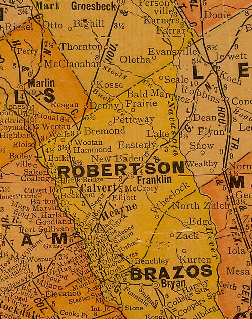 TX Robertson County 1920s map