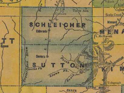  TX Schleicher County 1940 map