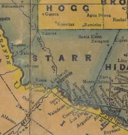 TX Starr County 1940s Map