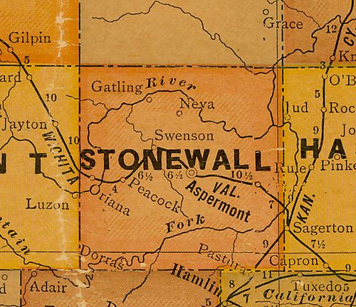 TX Stonewall County 1920s Map