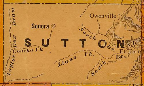 TX Sutton County 1940s Map