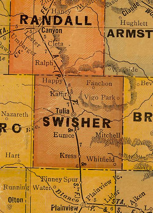 Swisher County TX 1920s map