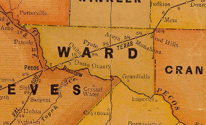 Ward County TX 1920s Map