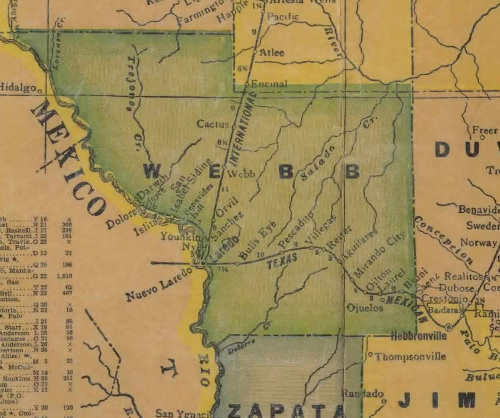 TX Webb  County 1940s Map