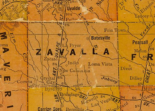 TX Zavala County 1920s map