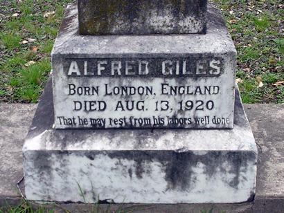Alfred Giles Tombstone