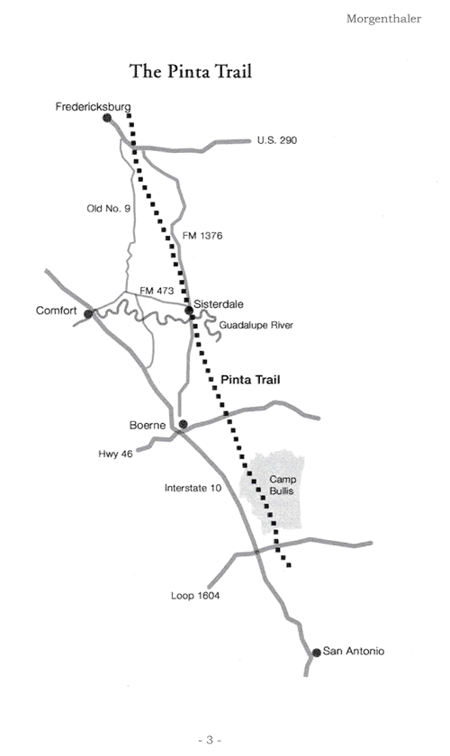 The Pinta Trail Texas map