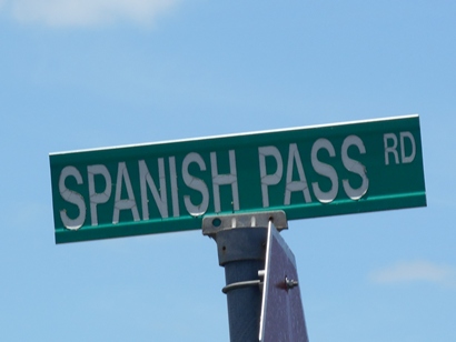 TX - Spanish Pass Road Sign