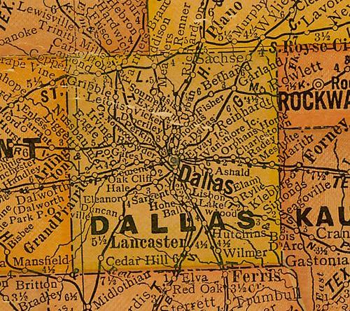 TX - Dallas County 1920s map