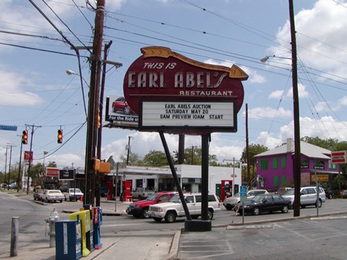 Earl Abel's Restaurant neon sign, San Antonio