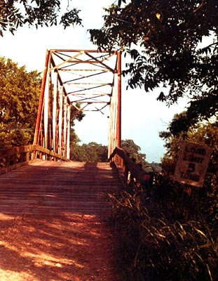 Old iron bridge in Lavaca County Texas 