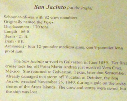 Rockport TX Maritime Museum - San Jacinto Schooner-of-war information