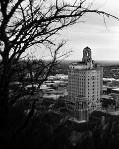 Distant view of the Baker Hotel