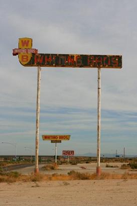 Yucca Arizona ghost town, Whiting Bros. old sign