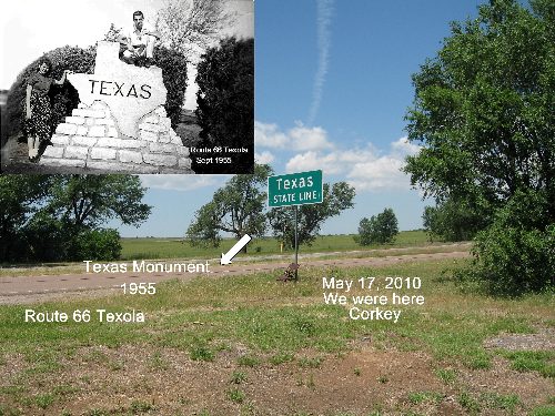 Texola Route 66 Texas Marker Location
