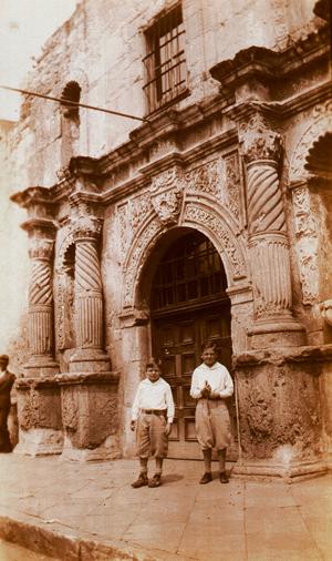 Boys at the Alamo, 1930s old photo