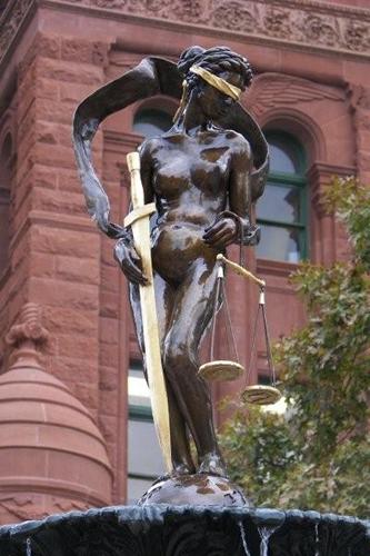 Bexar County Courthouse - new Lady Justice / Themis / Aphrodite statue
