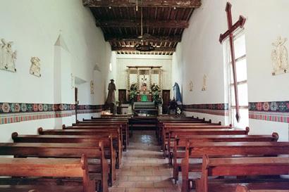Mission San Juan. Church interior. San Antonio Mission trail