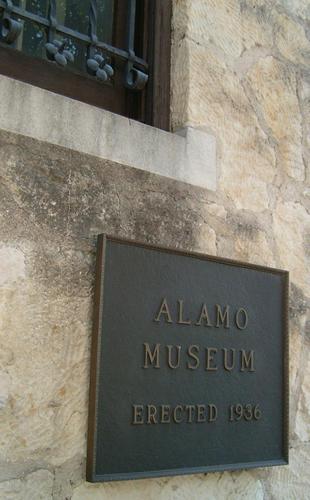 Alamo Museum 1936 plaque