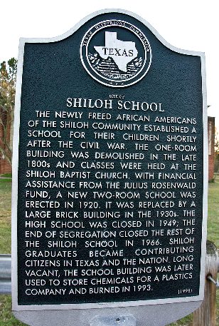 Gregg County TX - Shiloh School Historical Marker