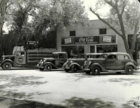 Coca Cola fleet of truck, Hobbs, New Mexico, 1936
