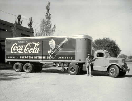 Coca Cola truck, Carlsbad, New Mexico, 1947