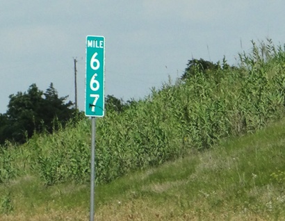 Texas Mile Marker 667 sign