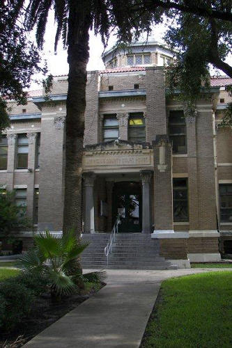 Alice, Texas  - Jim Wells County Courthouse Entrance