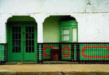 The former Rio Theatre on the square in Beeville, Texas.