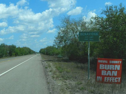 Benavides Tx Road Sign